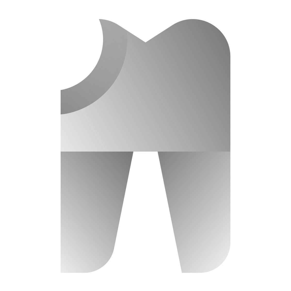 deco duotone style 부러진 이빨 icon