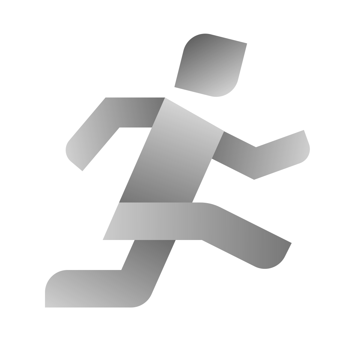 deco duotone style track and field icon