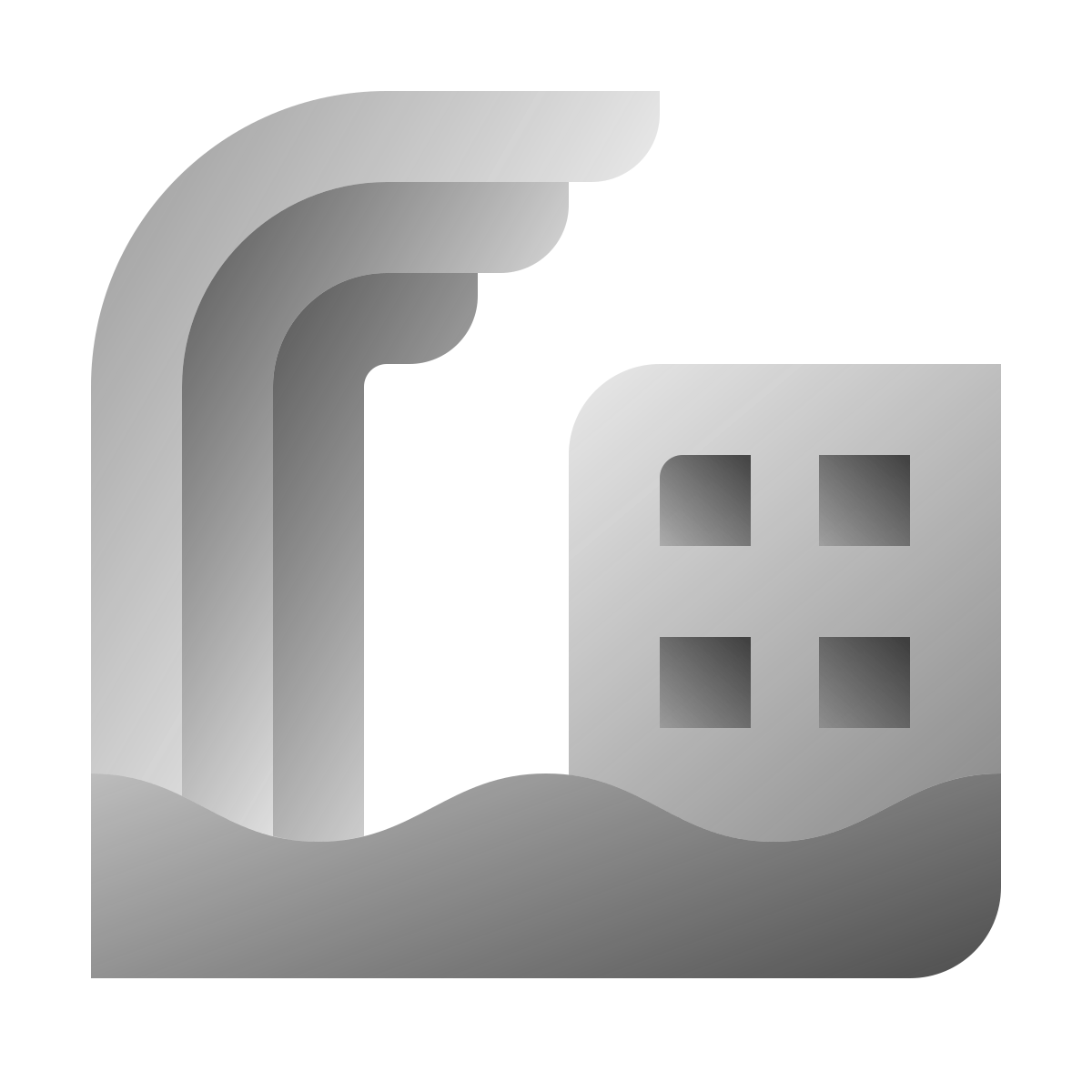 deco duotone style tsunami icon