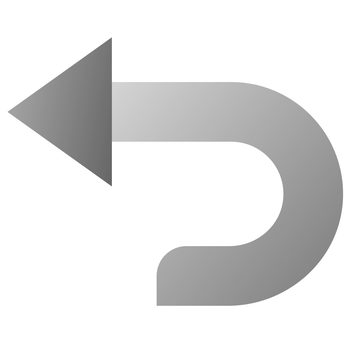 deco duotone style u turn to left icon