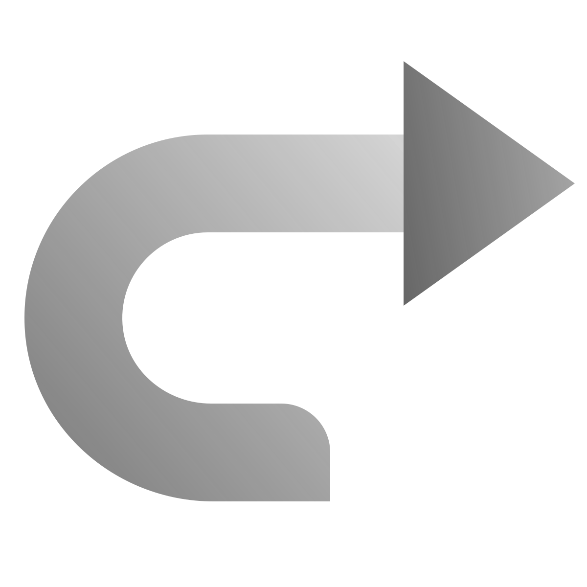 deco duotone style u turn to right icon