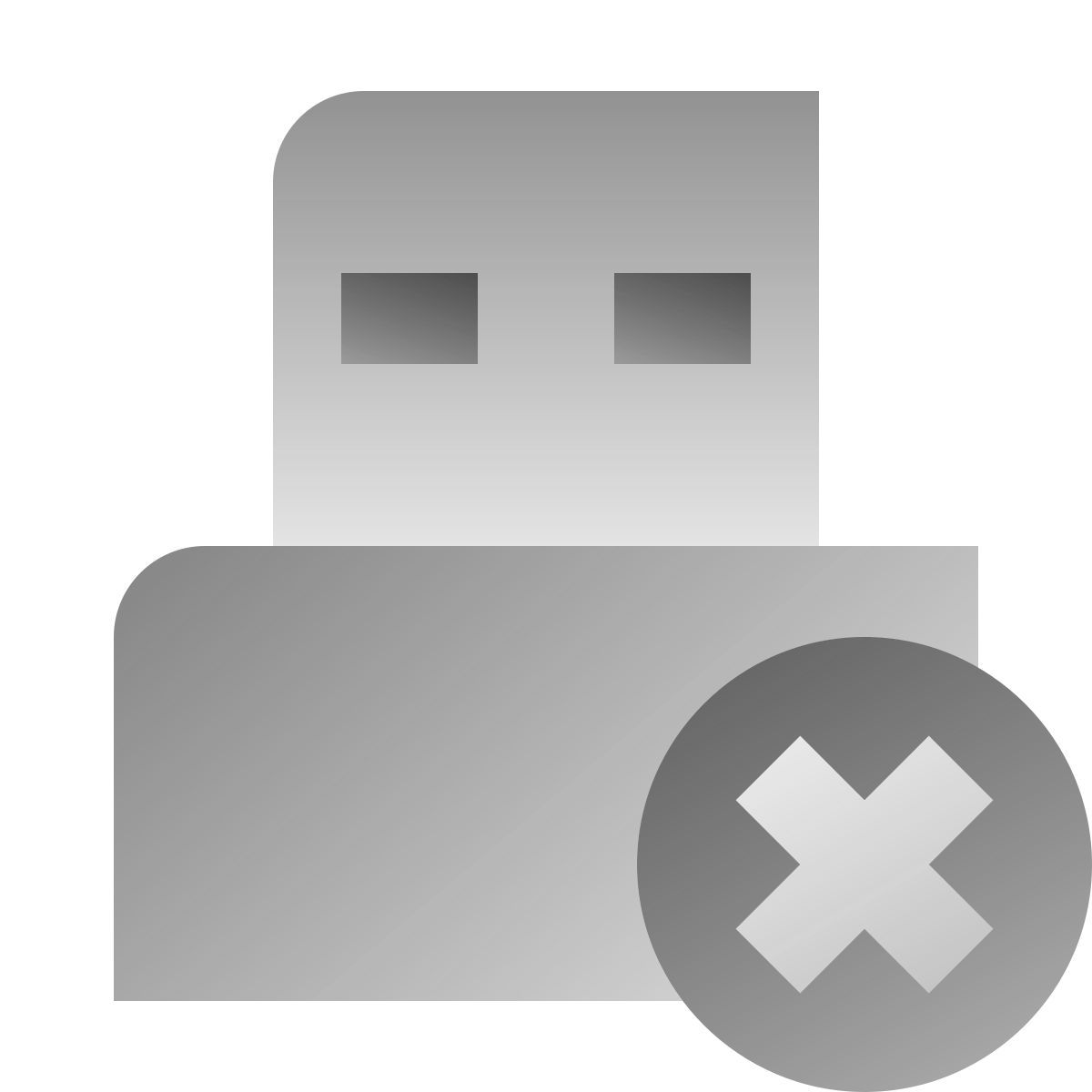 deco duotone style usb disconnesso icon