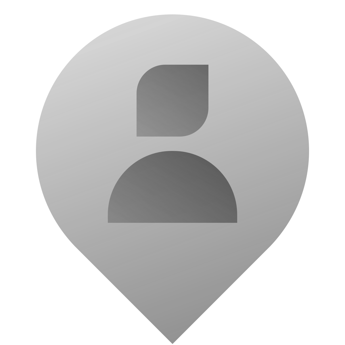 deco duotone style user location icon