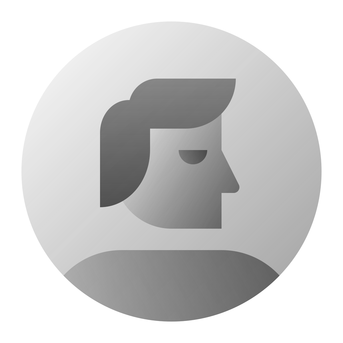 deco duotone style user male circle icon