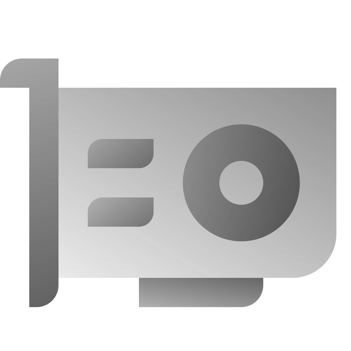 deco duotone style video card icon