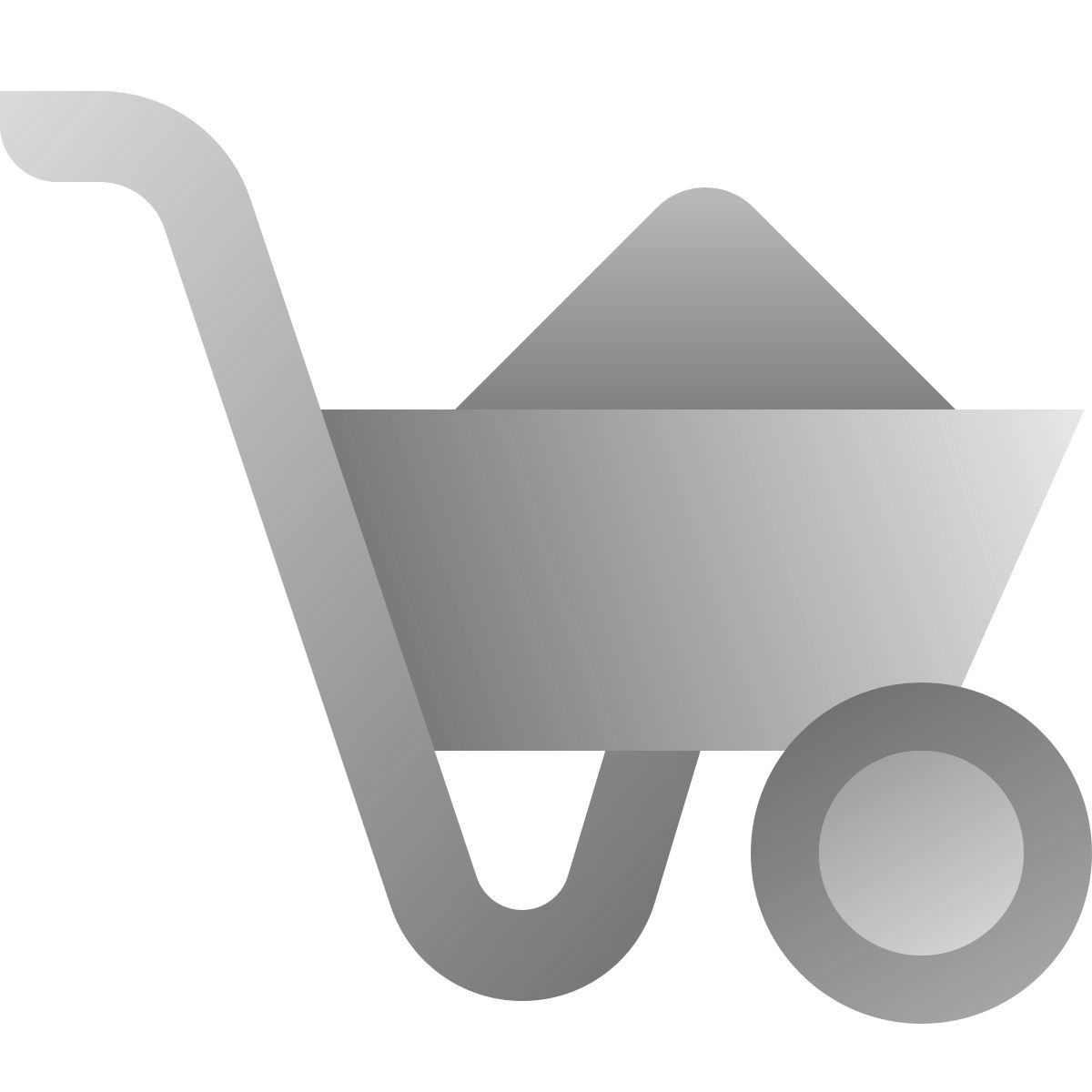 deco duotone style 独轮车 icon