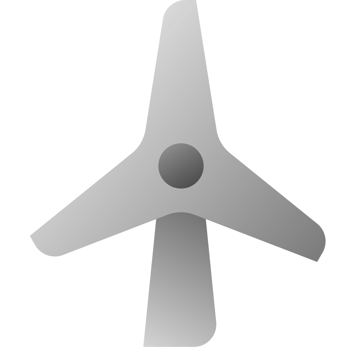 deco duotone style wind turbine icon