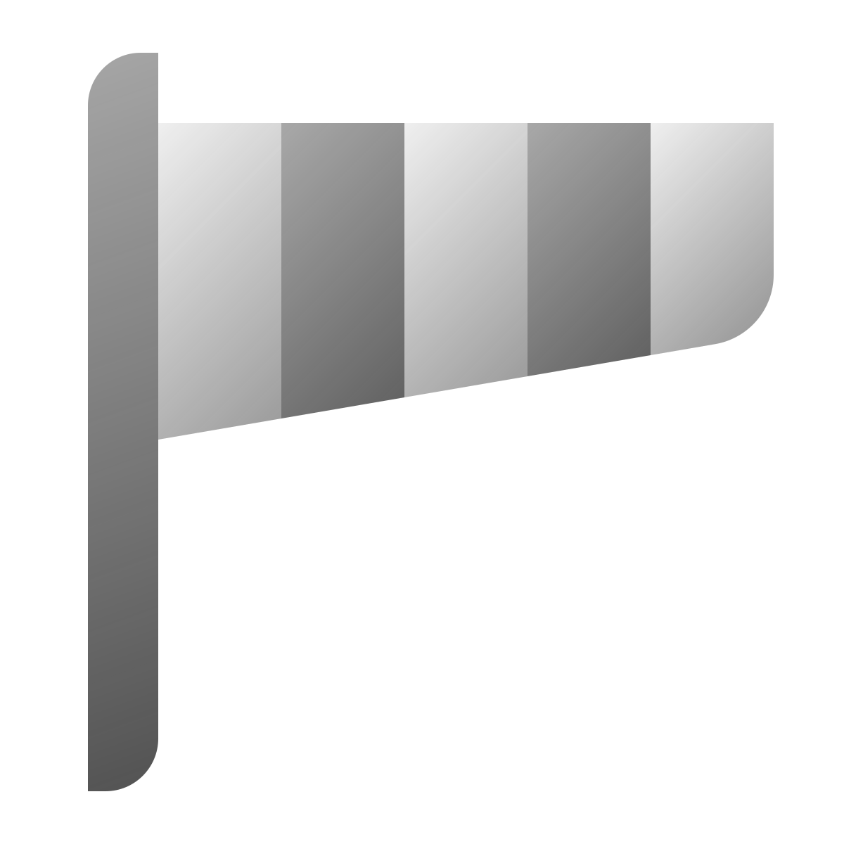 deco duotone style windsock icon