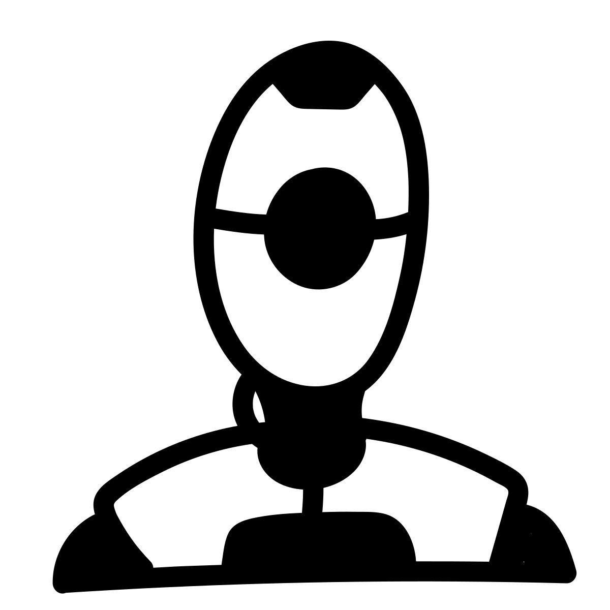 doodle line style robot icon