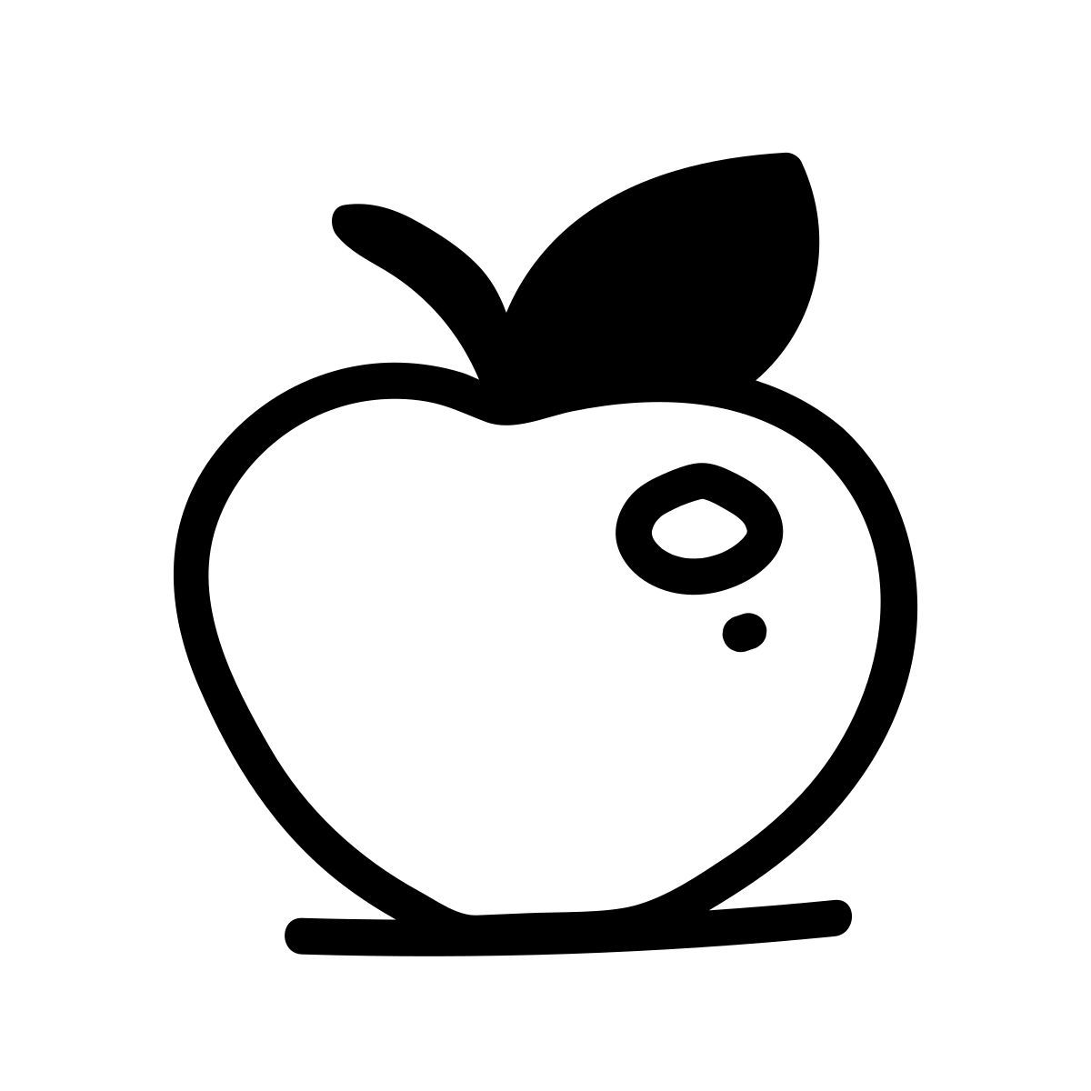doodle line style pomme icon