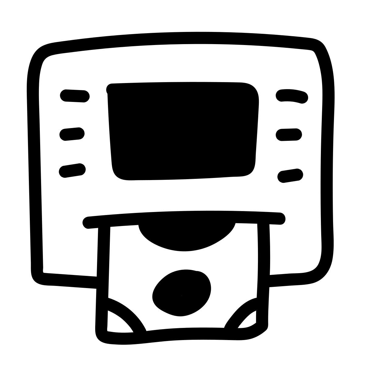 doodle line style 自动取款机 icon