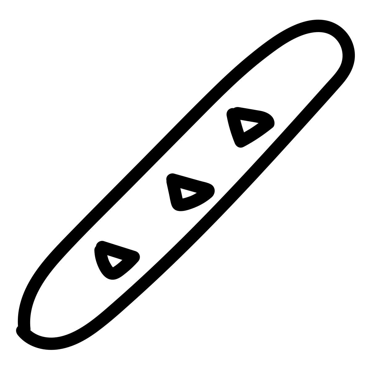doodle line style baguette icon