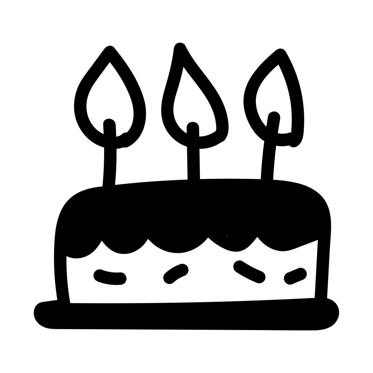 doodle line style cumpleaños icon