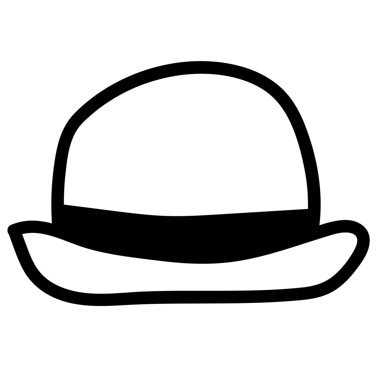 doodle line style 圆顶硬礼帽 icon