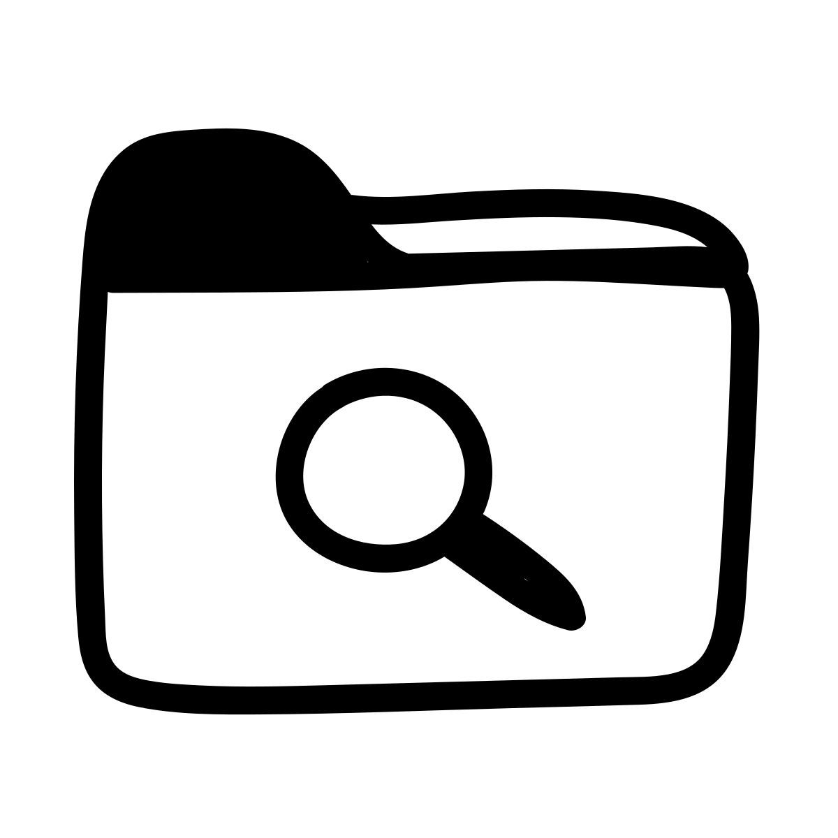 doodle line style 폴더 찾아보기 icon