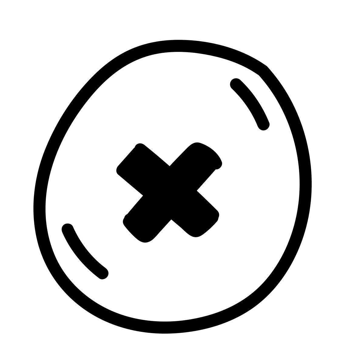 doodle line style annuler icon