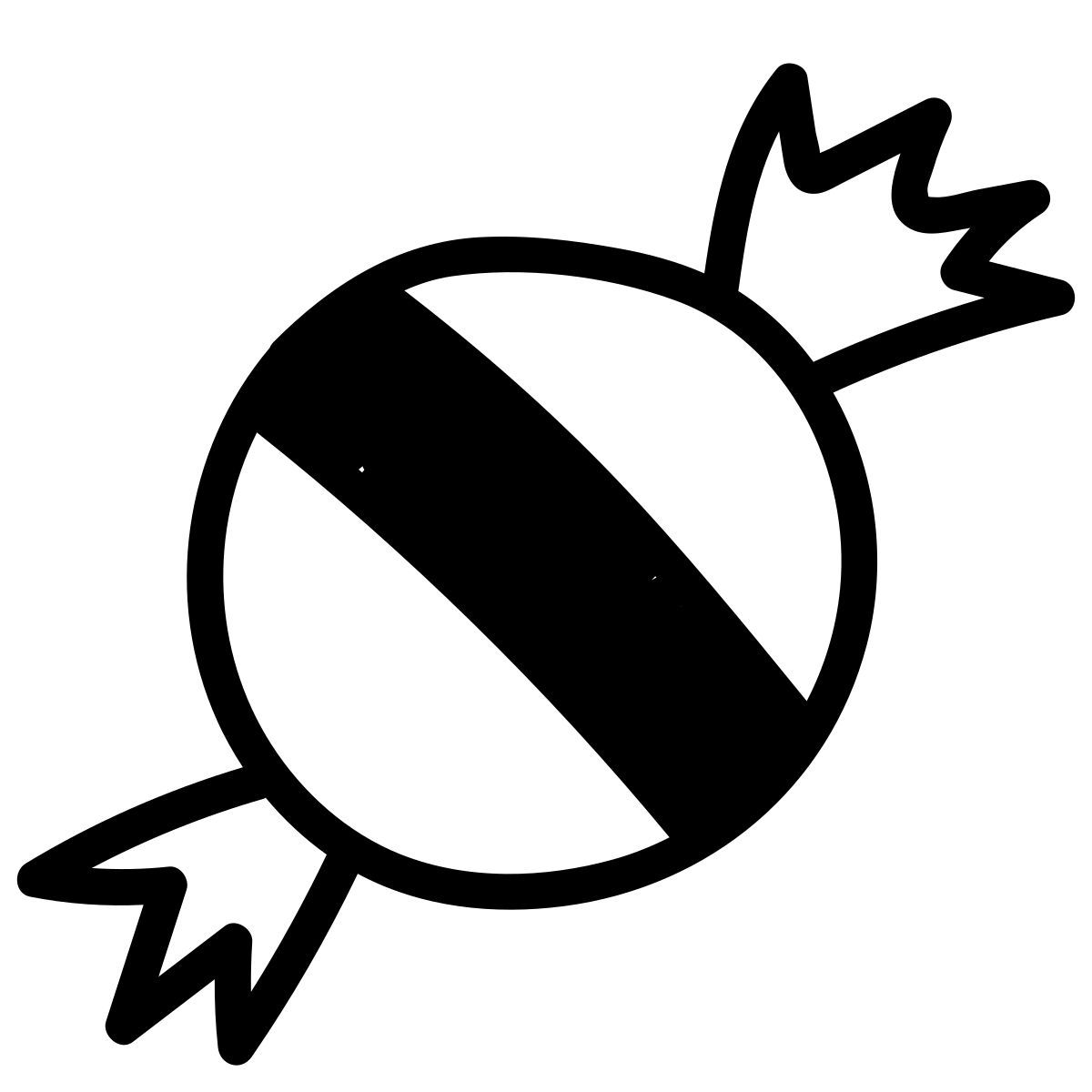 doodle line style candy icon