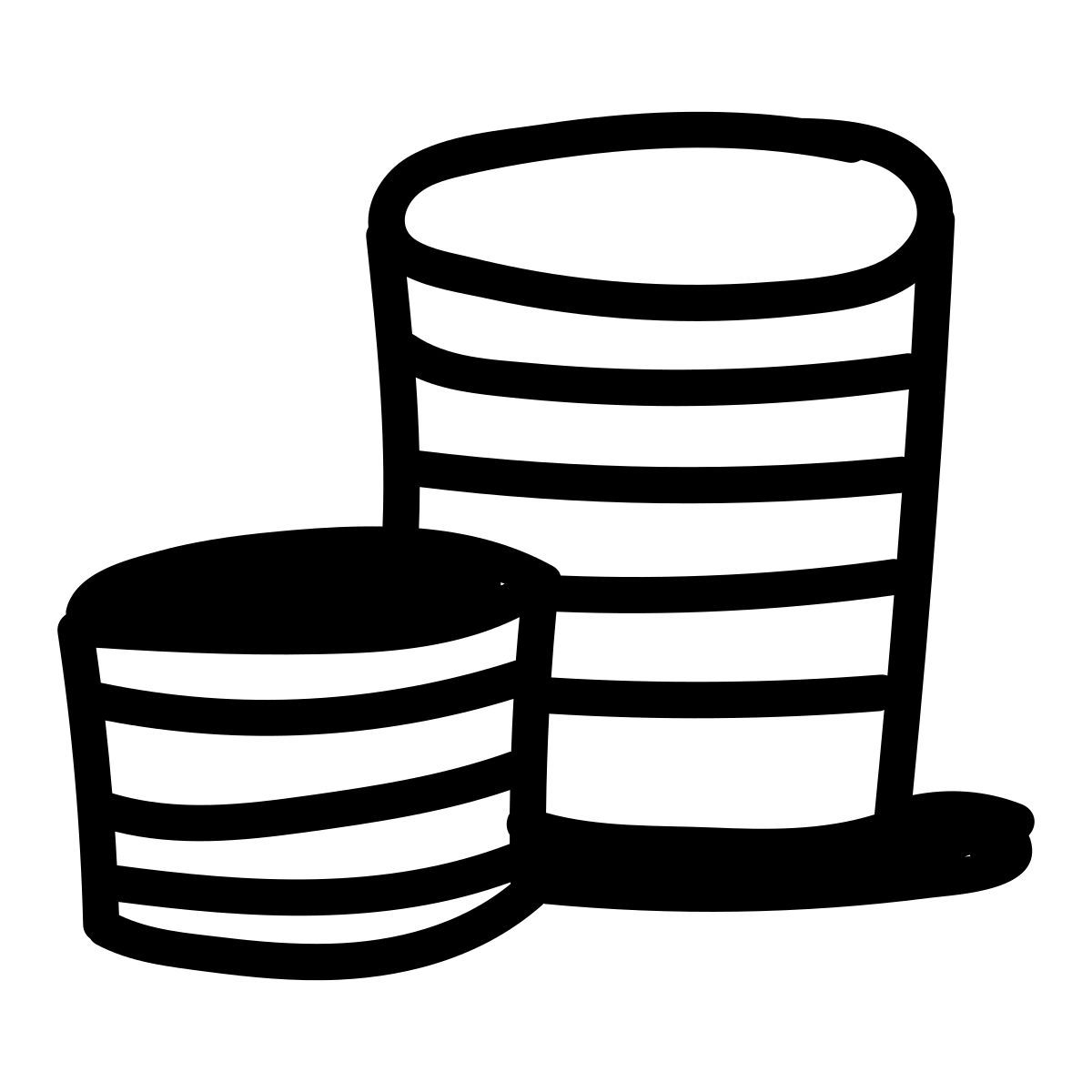 doodle line style 硬币 icon