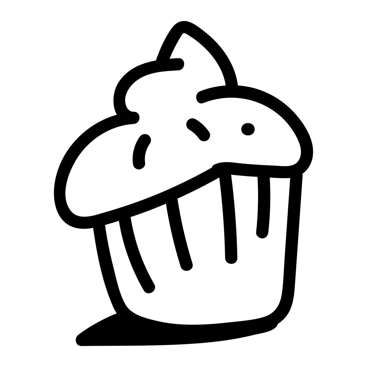 doodle line style 糕饼 icon