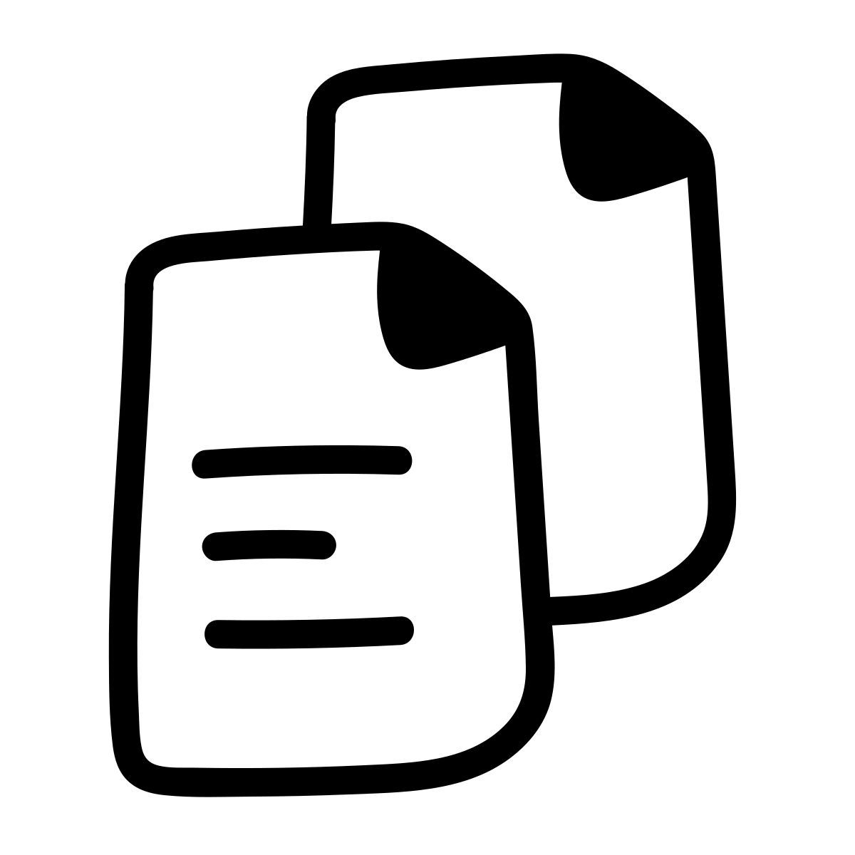 doodle line style copy icon