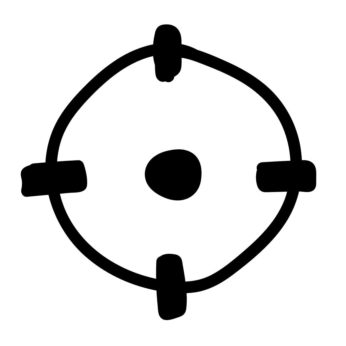 doodle line style target icon