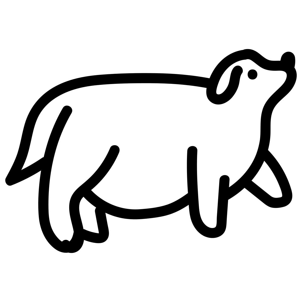 doodle line style puppy icon