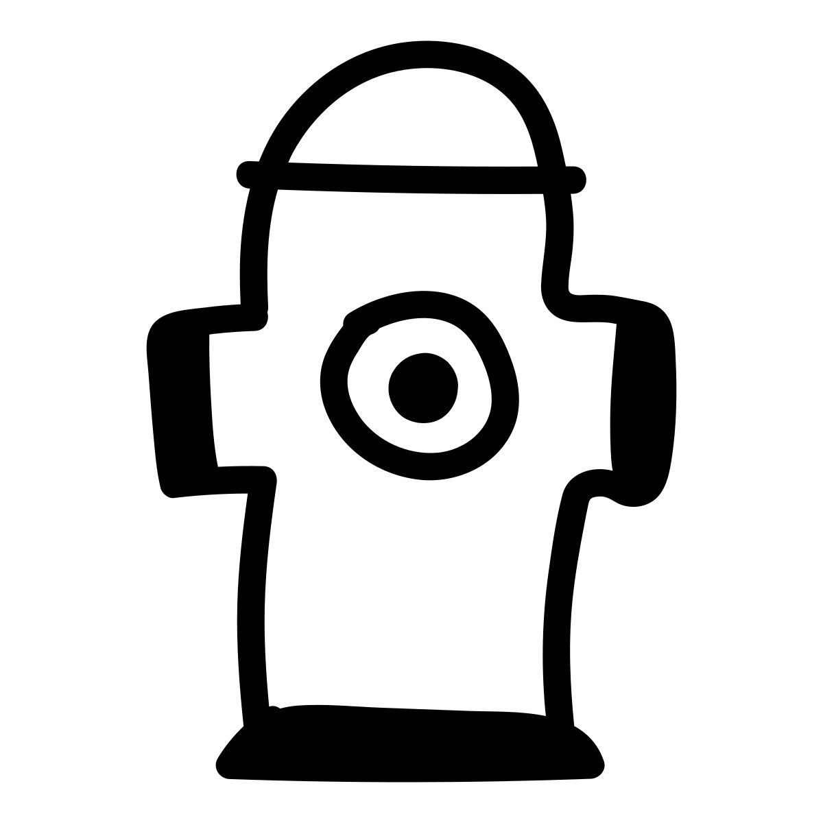 doodle line style 消防栓 icon