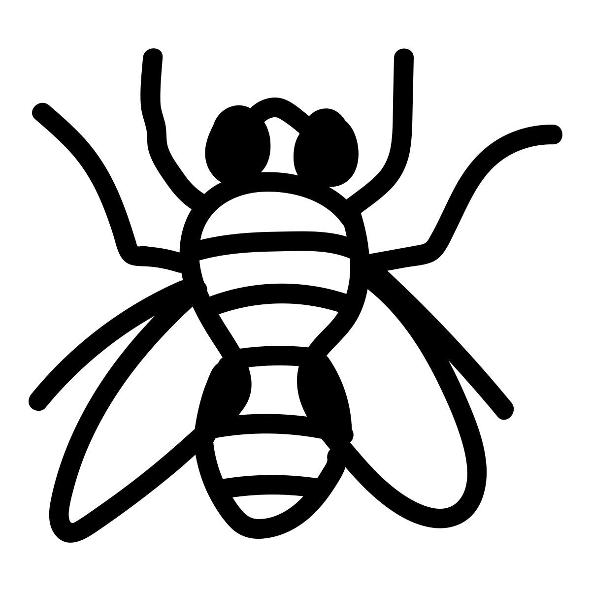 doodle line style mouche icon