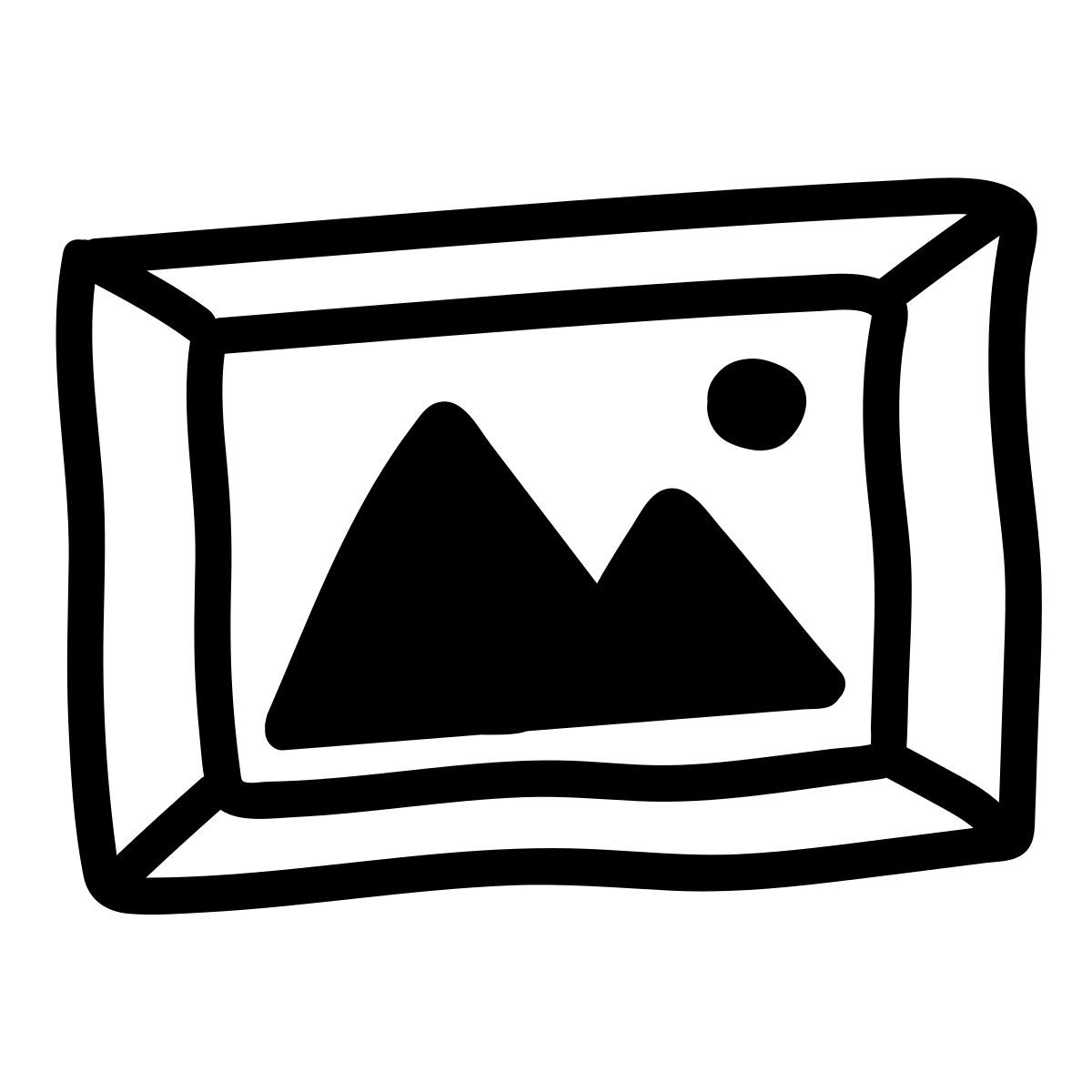 doodle line style vollbild icon