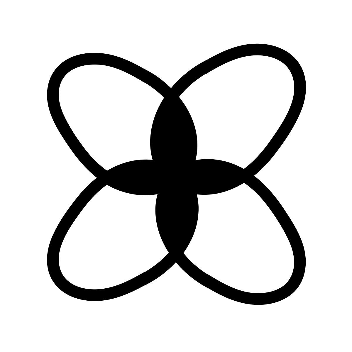 doodle line style 几何花 icon