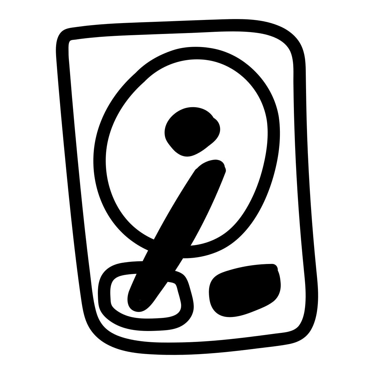 doodle line style hdd icon