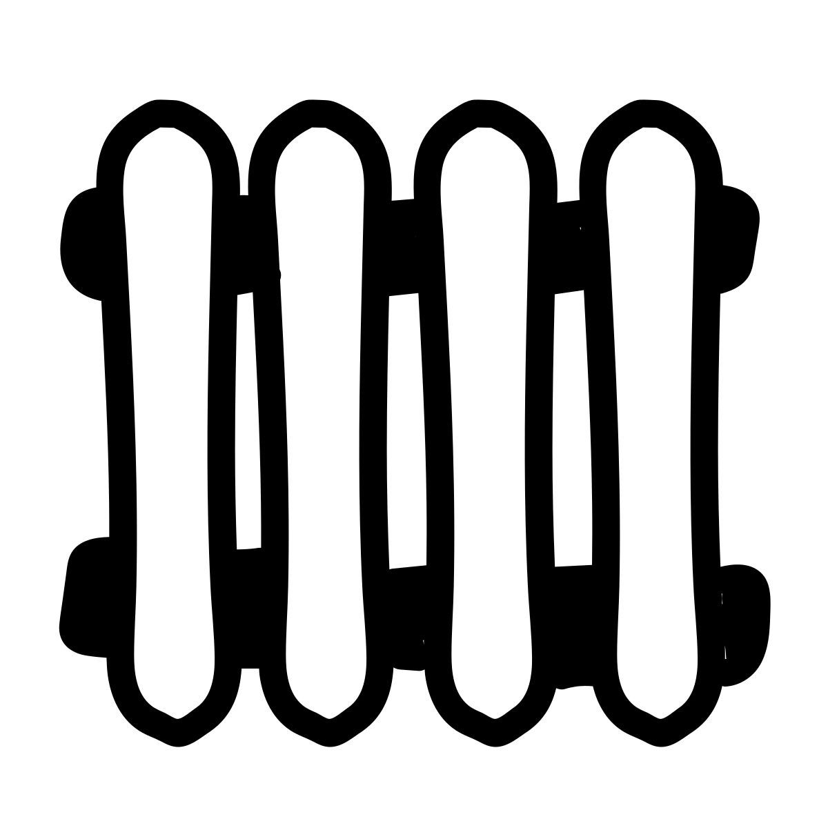 doodle line style 난방 라디에이터 icon