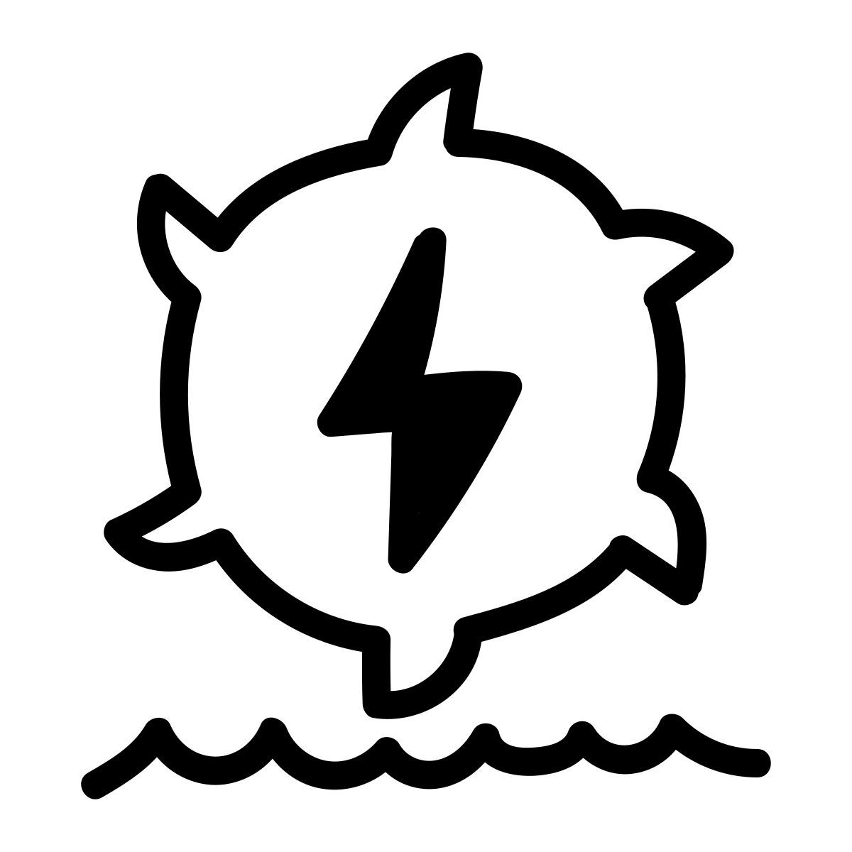 doodle line style hydroelectric icon