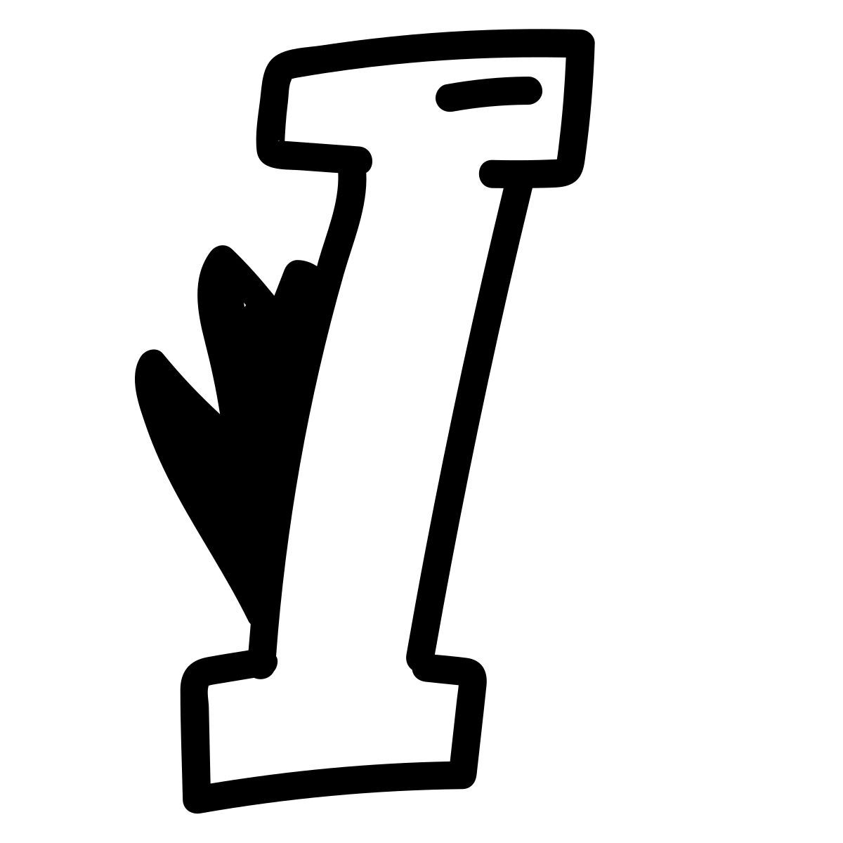 doodle line style ich icon