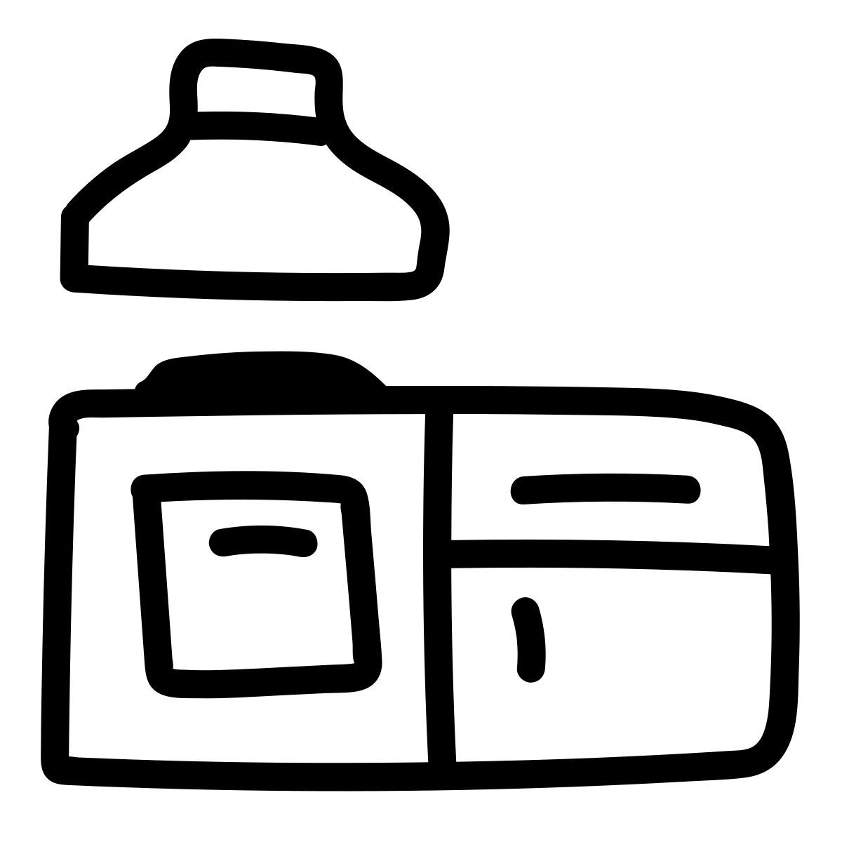 doodle line style cocina icon