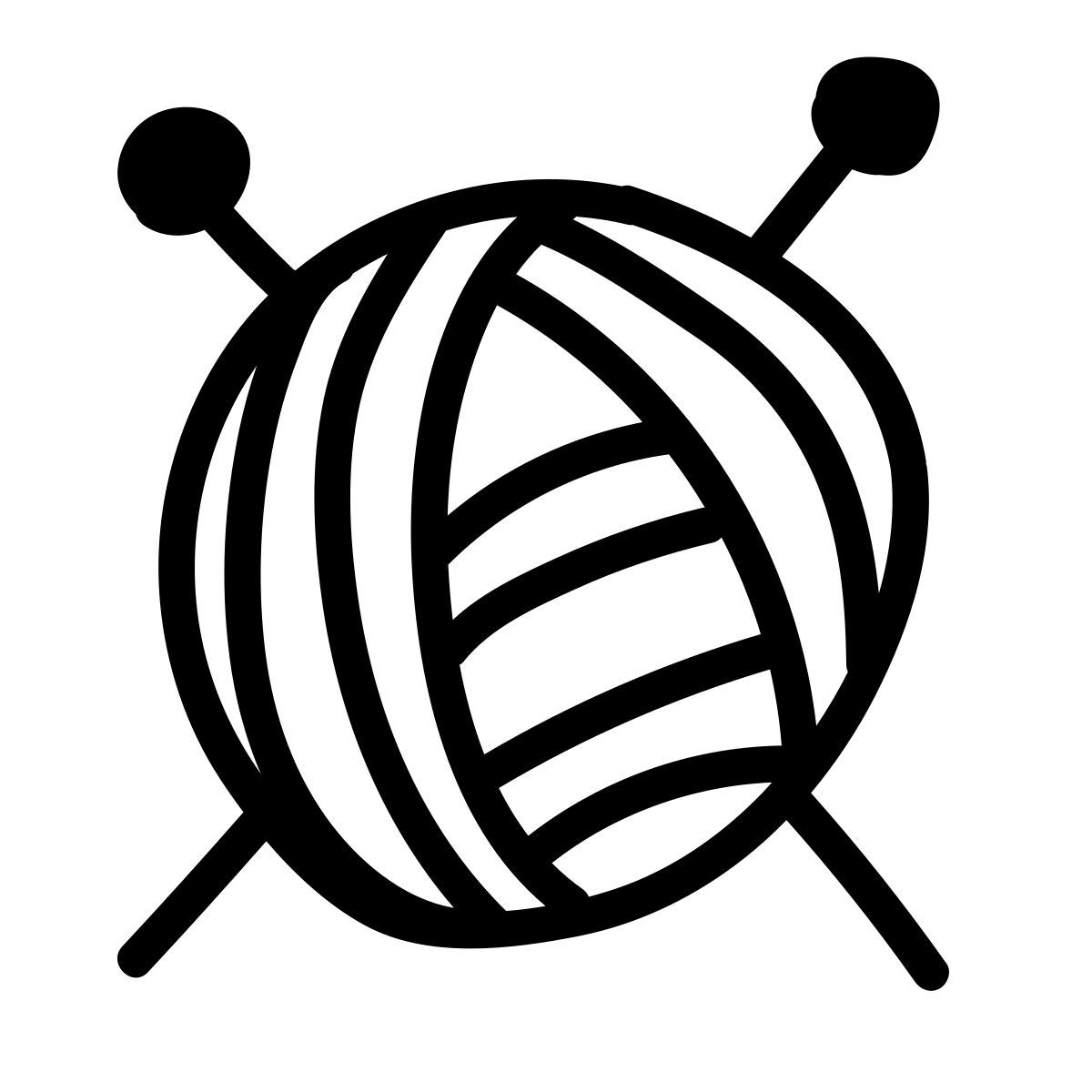 doodle line style 针织球 icon