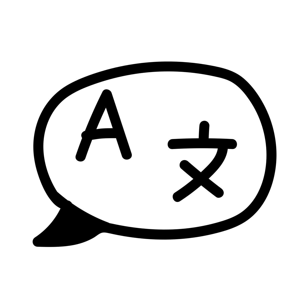 doodle line style 语言 icon