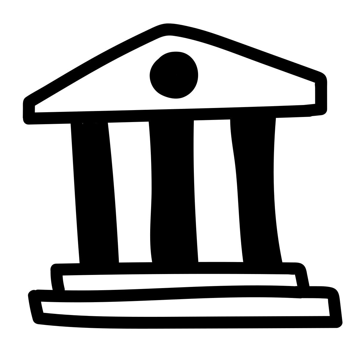 doodle line style bibliothèque icon