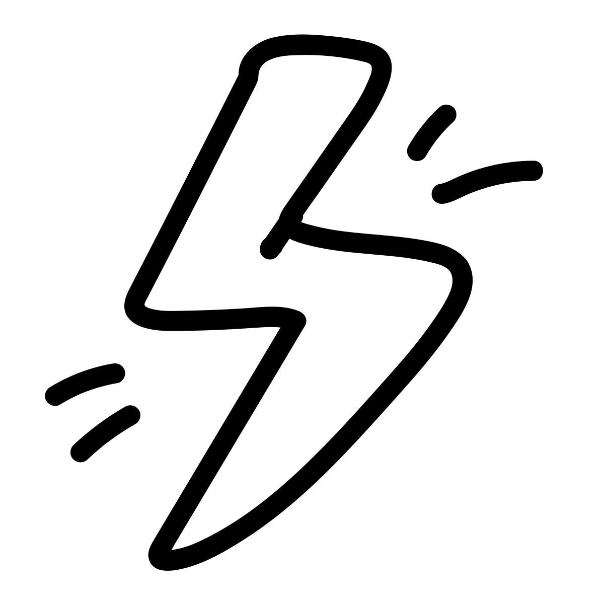 doodle line style relâmpago icon