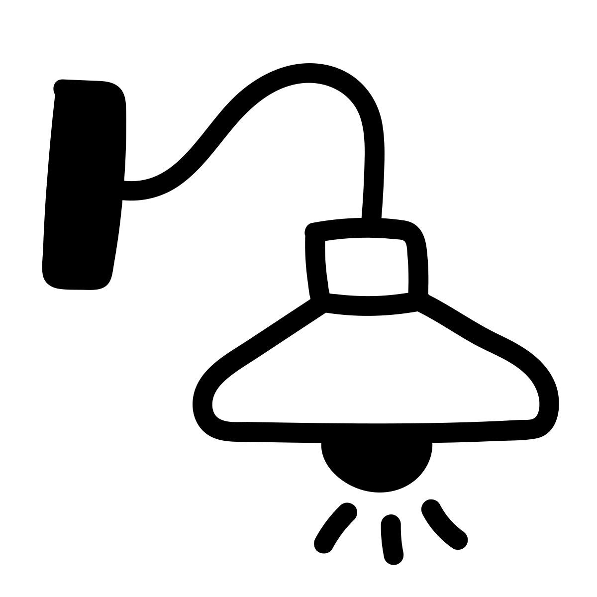doodle line style luces icon