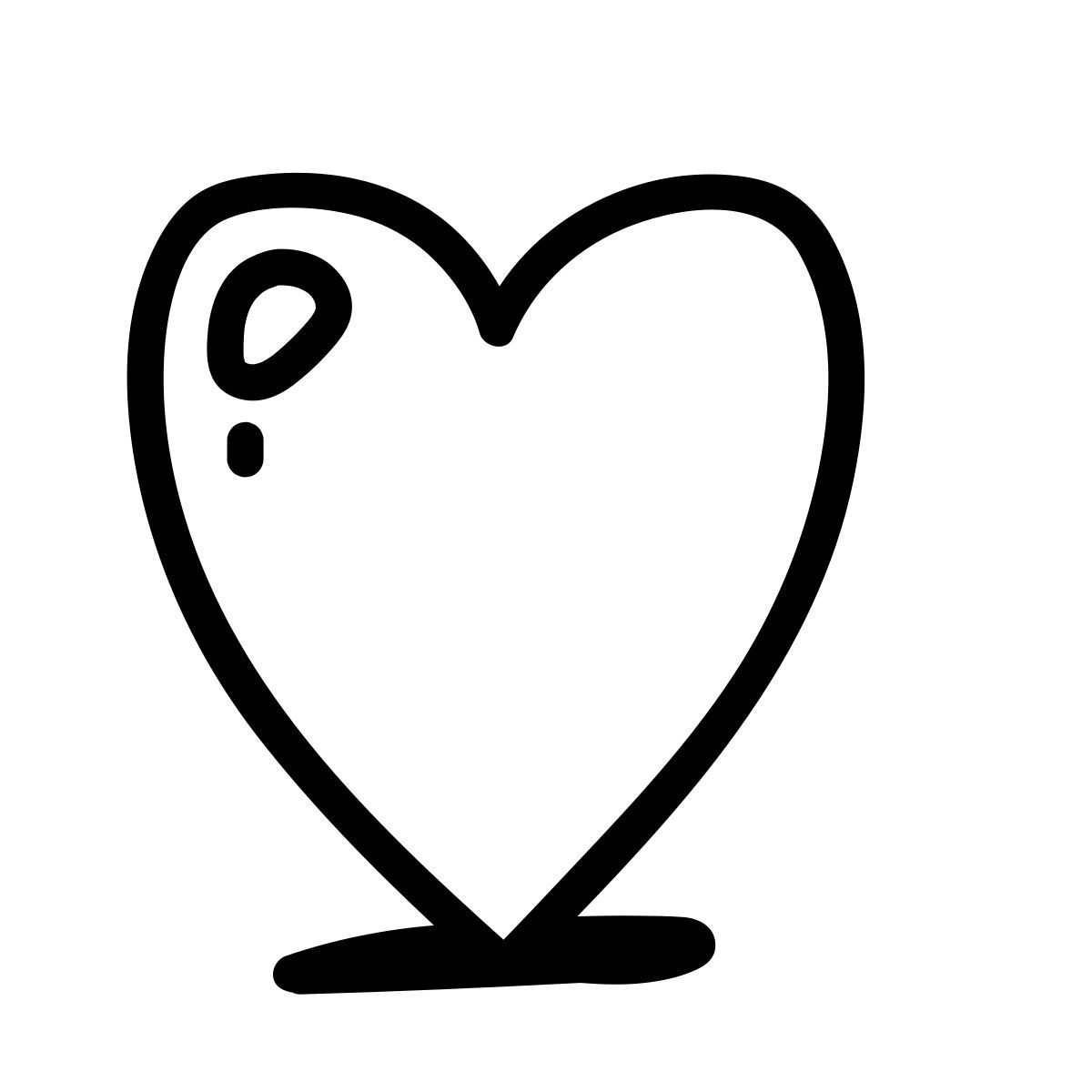 doodle line style 喜欢 icon