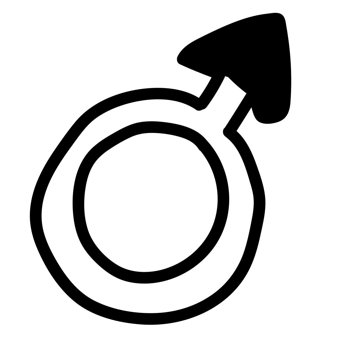 doodle line style hombre icon