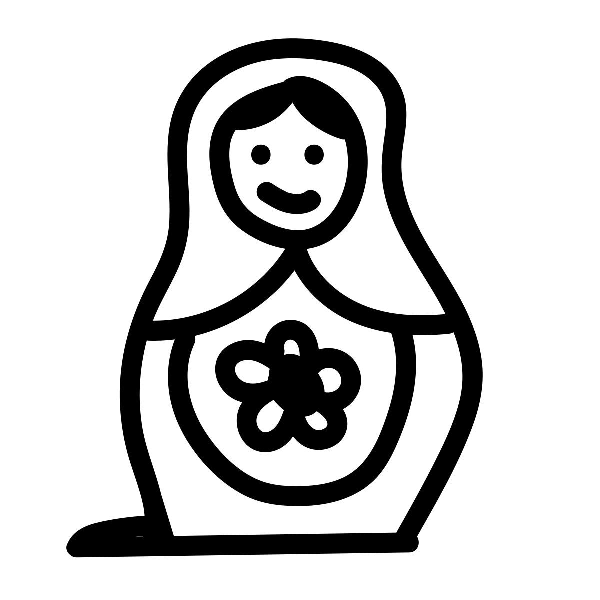 doodle line style 마트 료 icon