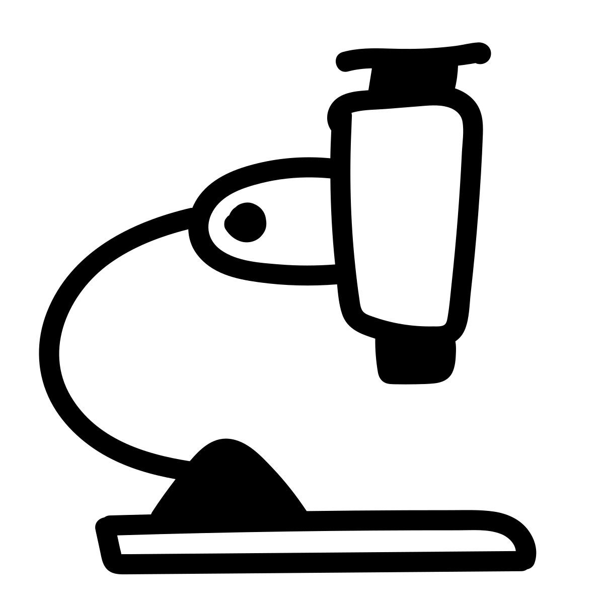doodle line style microscope icon