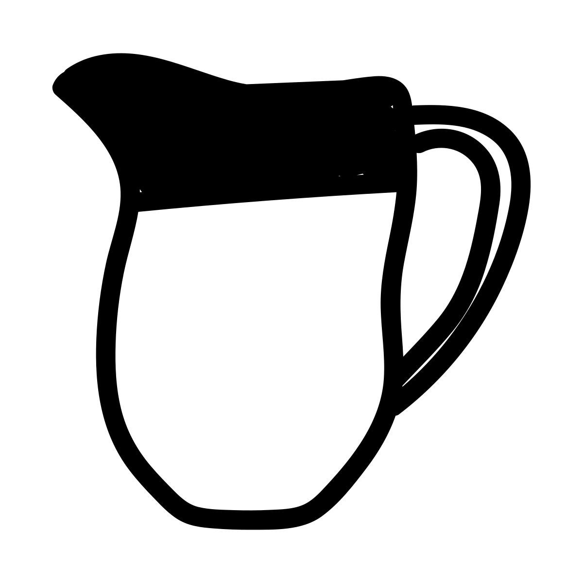 doodle line style leche icon