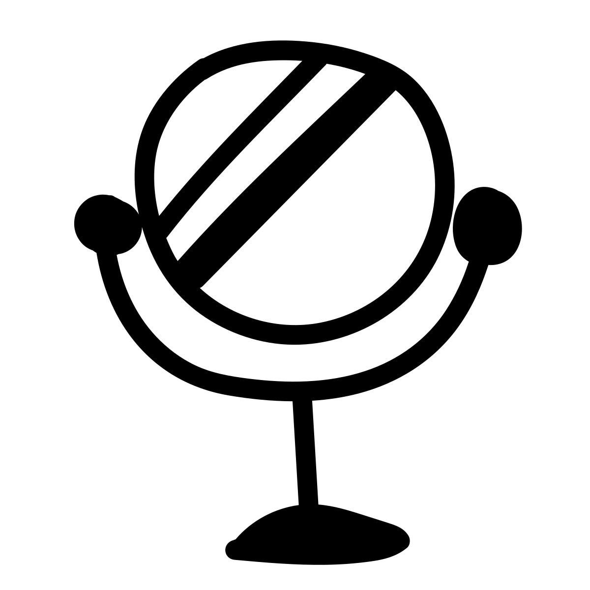 doodle line style mirror icon