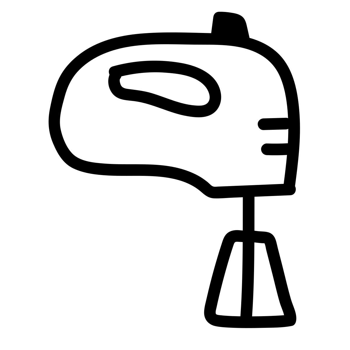 doodle line style mixer icon