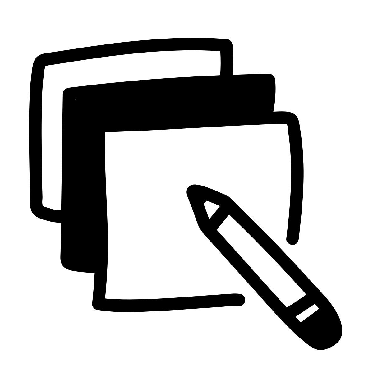 doodle line style multiedición icon