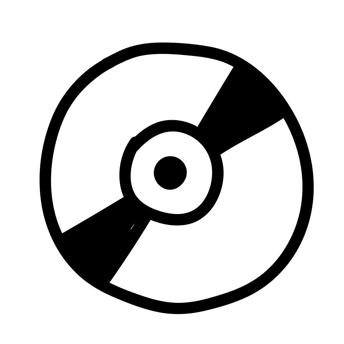 doodle line style 音乐唱片 icon