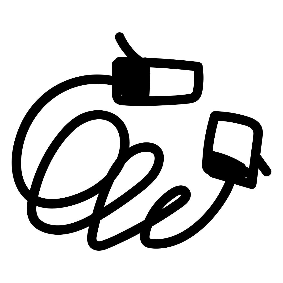 doodle line style câble réseau icon
